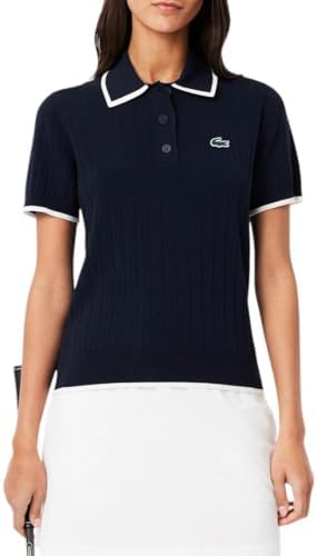 Lacoste Women's Sport Short Sleeved Polo Collar Golf Sweater