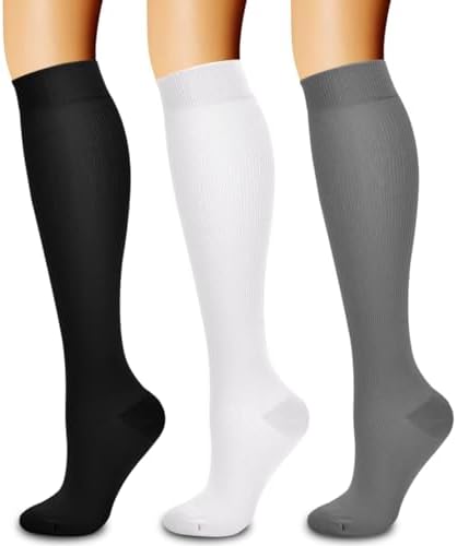 Laite Hebe 3 Pack Compression Sock-Compression Sock For Women and Men Circulation -Best for Running Athletic Sports