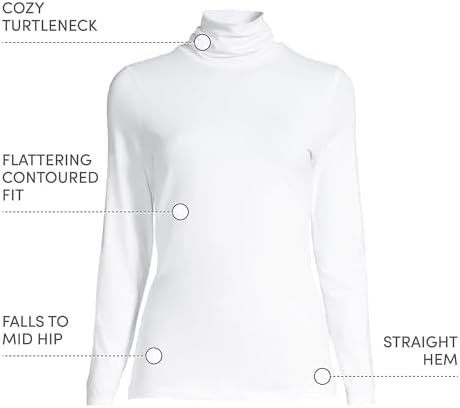 Lands' End Lightweight Jersey Long Sleeve Turtleneck