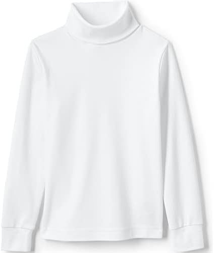 Lands' End LS Turtleneck White Kids XXS