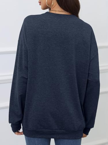 Langwyqu Women's Oversized Sweatshirt Los Angeles California Crewneck Long Sleeve Casual Loose Pullover Tops