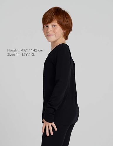 LAPASA Kids 100% Merino Wool Base Layer Top Bottom Long Shirt Johns Thermal Underwear Girls Boys Unisex 200g K13/K14