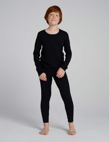 LAPASA Kids 100% Merino Wool Base Layer Top Bottom Long Shirt Johns Thermal Underwear Girls Boys Unisex 200g K13/K14