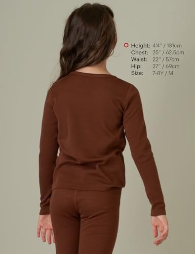 LAPASA Kids 100% Merino Wool Base Layer Top Bottom Long Shirt Johns Thermal Underwear Girls Boys Unisex 200g K13/K14