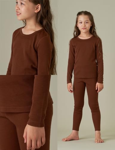 LAPASA Kids 100% Merino Wool Base Layer Top Bottom Long Shirt Johns Thermal Underwear Girls Boys Unisex 200g K13/K14