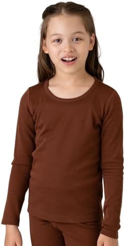 LAPASA Kids 100% Merino Wool Base Layer Top Bottom Long Shirt Johns Thermal Underwear Girls Boys Unisex 200g K13/K14
