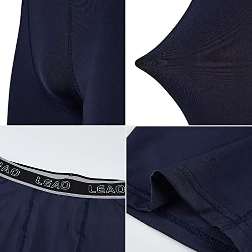 LEAO Youth Boys Compression Shorts 2-pack Performance Athletic Underwear Sports Boxer Briefs