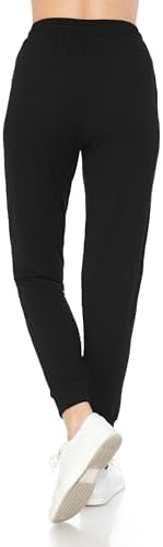 Leggings Depot Women's Jogger Track Cuff Sweatpants With Pockets For Yoga Workout