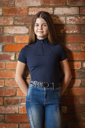 LeMieux Young Rider Short Sleeve Base Layer Top - Athletic Thermal Shirts - Equestrian Apparel & Gear For Horseback Riding