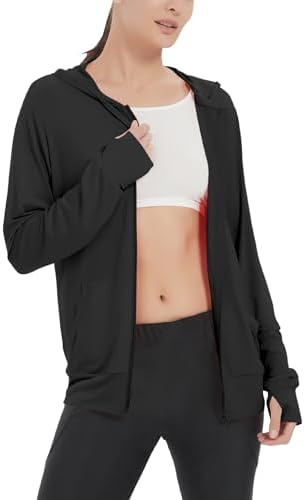LETAOTAO Womens' Lightweight Zip Up Hoodies Stretch Thin Summer Jackets For Women
