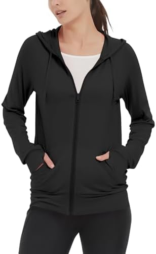 LETAOTAO Womens' Lightweight Zip Up Hoodies Stretch Thin Summer Jackets For Women