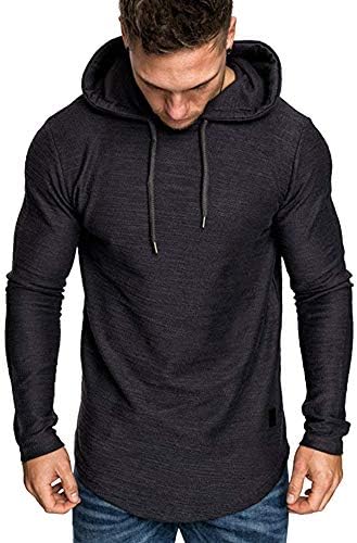 Lexiart Mens Fashion Athletic Hoodies Sport Sweatshirt Solid Color Fleece Pullover