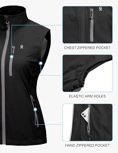 Little Donkey Andy Women's Lightweight Quick Dry Vest Summer Windproof Sleeveless Elastic Jacket For Golfing Cycling Running