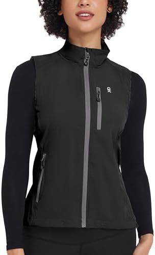 Little Donkey Andy Women's Lightweight Quick Dry Vest Summer Windproof Sleeveless Elastic Jacket for Golfing Cycling Running