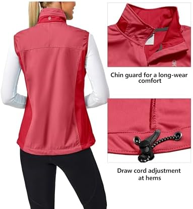 Little Donkey Andy Women's Lightweight Windproof Softshell Vest For Golf Tennis Running Cycling