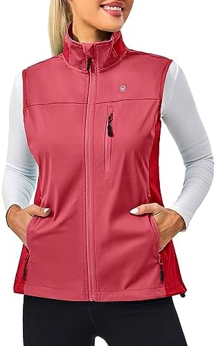 Little Donkey Andy Women's Lightweight Windproof Softshell Vest for Golf Tennis Running Cycling