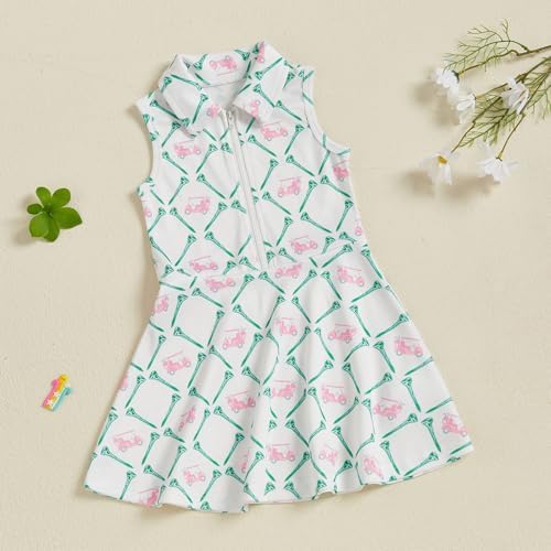 Little Girls Mardi Gras Outfit Toddler Sleeveless A Line Sun Dress Kids Zipper Party Dresses Spring Summer Clothes