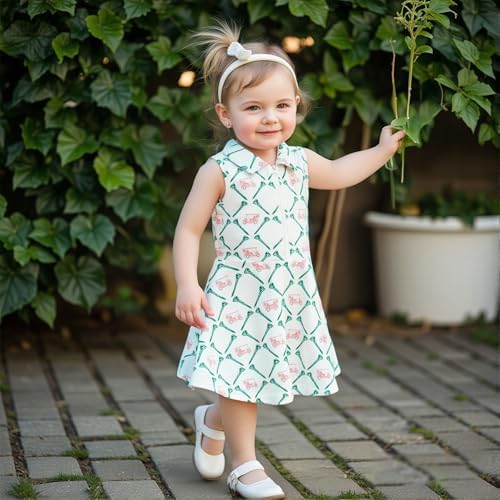 Little Girls Mardi Gras Outfit Toddler Sleeveless A Line Sun Dress Kids Zipper Party Dresses Spring Summer Clothes