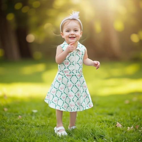 Little Girls Mardi Gras Outfit Toddler Sleeveless A Line Sun Dress Kids Zipper Party Dresses Spring Summer Clothes