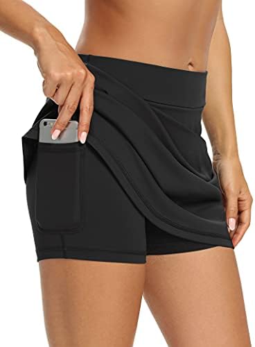 LouKeith Tennis Skirts For Women Golf Athletic Activewear Skorts Mini Summer Workout Running Shorts With Pockets