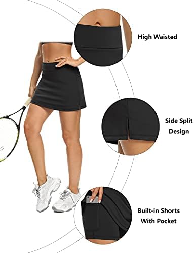 LouKeith Tennis Skirts For Women Golf Athletic Activewear Skorts Mini Summer Workout Running Shorts With Pockets