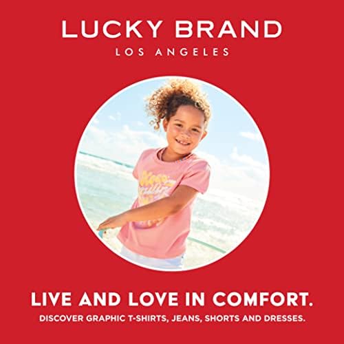 Lucky Brand Girls' Pullover Fleece Crew Neck Sweatshirt Soft & Comfortable