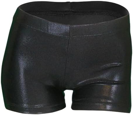 LUOUSE Girls Gymnastics Shorts Little Kids Sparkle Tumbling Dance Athletic Short