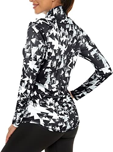 LURANEE Womens UPF 50+ Long Sleeve 1/4 Zip Pullover Athletic Hiking Running Workout Tops