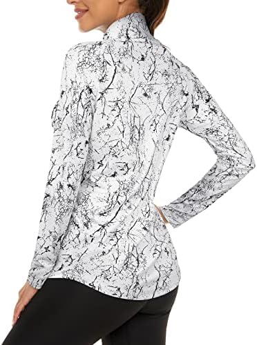 LURANEE Womens UPF 50+ Long Sleeve 1/4 Zip Pullover Athletic Hiking Running Workout Tops