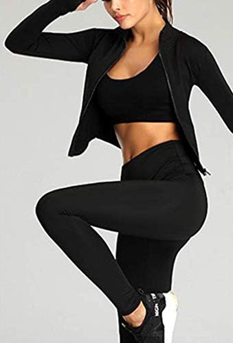 Lviefent Womens Lightweight Full Zip Running Track Jacket Workout Slim Fit Yoga Sportwear With Thumb Holes