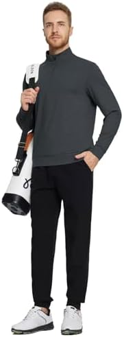 M MAELREG Quarter Zip Pullover Men Moisture Wicking Performance Heather Midlayer Golf 1/4 Zip Pullover Mens Sweatshirt