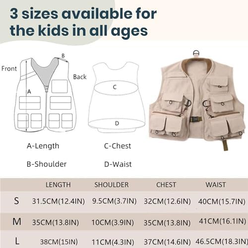 M MAXIMUMCATCH Maxcatch Kids Fly Fishing Vest Youth Vest Pack 100% Cotton
