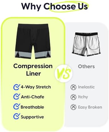 Maamgic Boys Athletic Shorts With Liner Teens Youth 2 In 1 Active Running Shorts