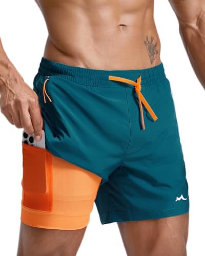 Maamgic Men's Athletic Running Shorts With Liner Ultra Lightweight Workout Shorts 5"/ 7"