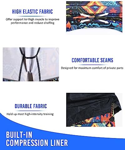 Maamgic Mens 5" Gym Running Shorts For Men 2 In 1 Quick Dry Workout Athletic Shorts