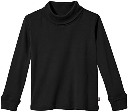 Made in USA Turtleneck 100% Cotton for Boys and Girls in Basic Colors for Kids School Base Layering