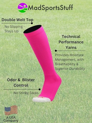 MadSportsStuff Softball Or Baseball Socks And Belt Combo - Youth And Adult Sizes Boys And Girls Men And Women