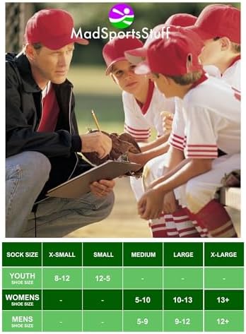 MadSportsStuff Softball Or Baseball Socks And Belt Combo - Youth And Adult Sizes Boys And Girls Men And Women