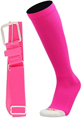 MadSportsStuff Softball or Baseball Socks and Belt Combo - Youth and Adult Sizes Boys and Girls Men and Women