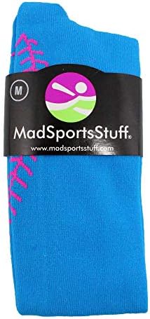 MadSportsStuff Softball Socks With Stitches For Girls And Women Youth And Adult Sizes In Over The Calf Length Kids