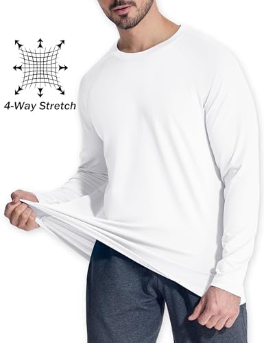 MAGCOMSEN Men's Thermal Shirt Fleece Lined Long Sleeve Athletic Base Layer Workout Top