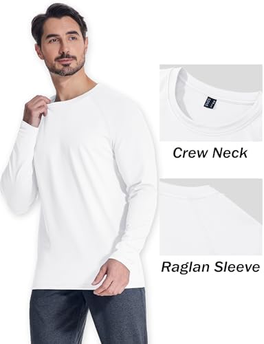 MAGCOMSEN Men's Thermal Shirt Fleece Lined Long Sleeve Athletic Base Layer Workout Top