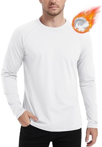 MAGCOMSEN Men's Thermal Shirt Fleece Lined Long Sleeve Athletic Base Layer Workout Top