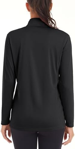 MAGCOMSEN Women's Shirts Long Sleeve 1/4 Zip UPF50+ UV Sun Protection Quick Dry Workout Hiking Athletic Shirts Rash Guard