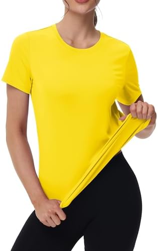 MAGCOMSEN Women's Short Sleeve T-Shirts UPF 50+ Sun Protection Quick Dry Athletic Running Workout Rash Guard Tops