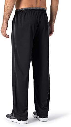 MAGNIVIT Men's Lightweight Sweatpants Loose Fit Open Bottom Mesh Athletic Pants With Zipper Pockets