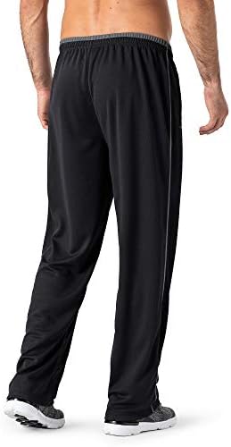 MAGNIVIT Men's Lightweight Sweatpants Loose Fit Open Bottom Mesh Athletic Pants With Zipper Pockets