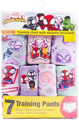 Marvel Girls' Spiderman & Ghost Spider Exclusive Toddler Potty Training Panties