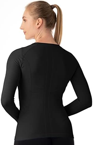 MathCat Seamless Workout Shirts For Women Long Sleeve Yoga Tops Sports Running Shirt Breathable Athletic Top Slim Fit