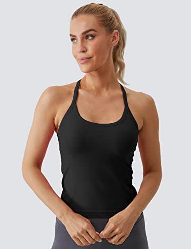 MathCat Workout Tank Tops For Women With Built In Bra Sleeveless Gym Tops Seamless Racerback Athletic Yoga Shirts